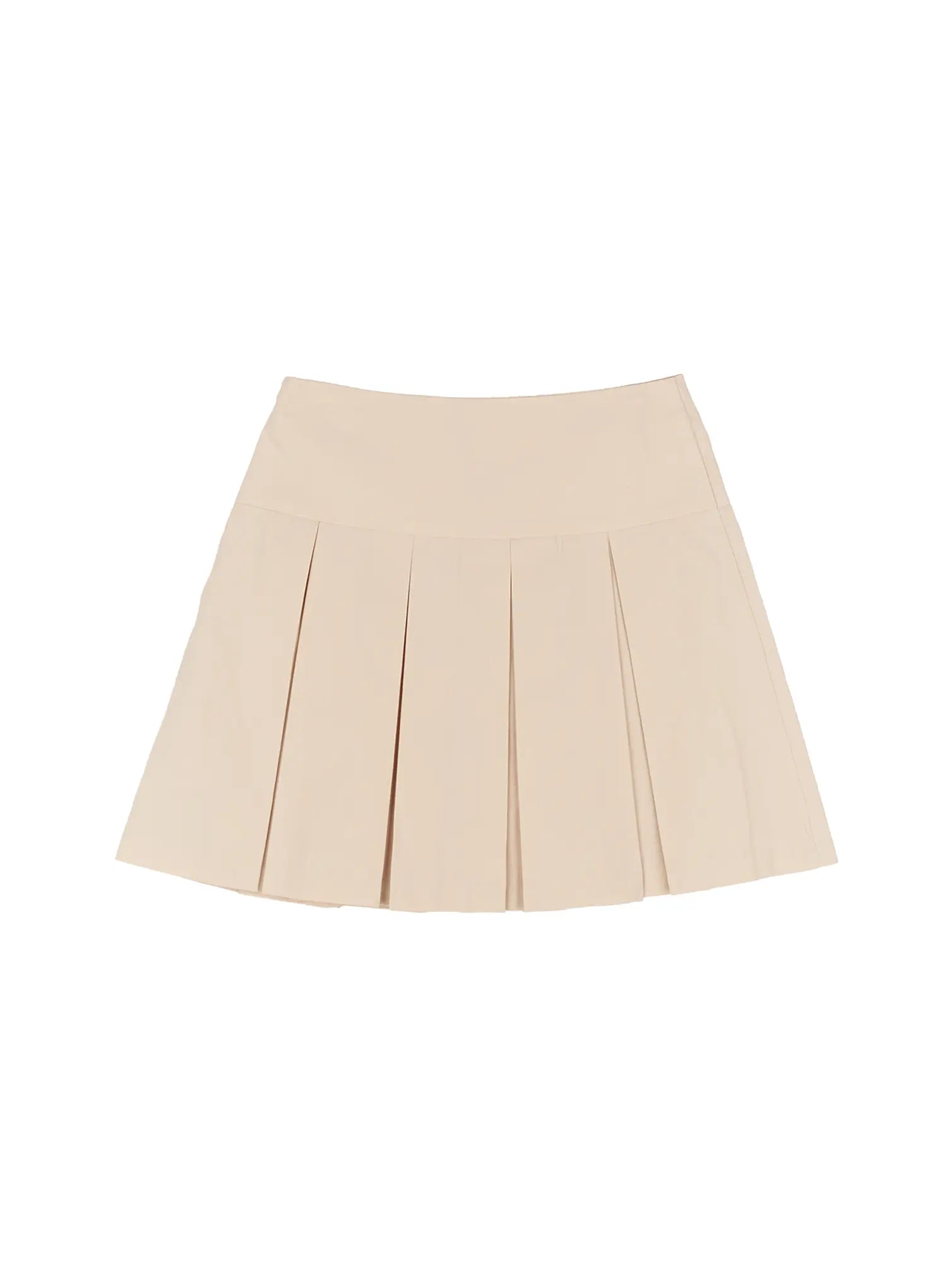 High-Waist Pleated Mini Skirt CU513